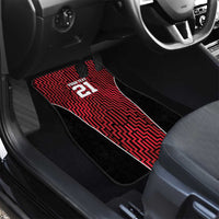 Custom Basketball New Zealand Car Mats Red Maori Ta Moko Indigenous LT9 - Polynesian Pride
