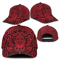 Basketball New Zealand Classic Cap Red Maori Ta Moko Indigenous LT9 - Polynesian Pride