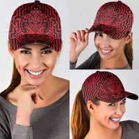 Basketball New Zealand Classic Cap Red Maori Ta Moko Indigenous LT9 - Polynesian Pride