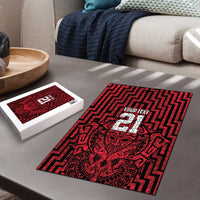 Custom Basketball New Zealand Puzzle Red Maori Ta Moko Indigenous LT9 - Polynesian Pride