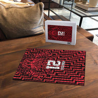 Custom Basketball New Zealand Puzzle Red Maori Ta Moko Indigenous LT9 - Polynesian Pride