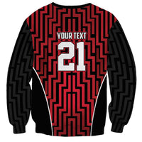 Custom Basketball New Zealand Sweatshirt Red Maori Ta Moko Indigenous LT9 - Polynesian Pride