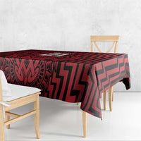 Custom Basketball New Zealand Tablecloth Red Maori Ta Moko Indigenous LT9 - Polynesian Pride