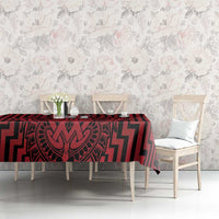 Custom Basketball New Zealand Tablecloth Red Maori Ta Moko Indigenous LT9 - Polynesian Pride