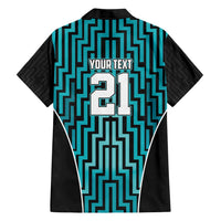 Custom Basketball New Zealand Hawaiian Shirt Teal Maori Ta Moko Indigenous LT9 - Polynesian Pride