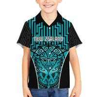 Custom Basketball New Zealand Hawaiian Shirt Teal Maori Ta Moko Indigenous LT9 - Polynesian Pride