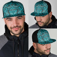 Basketball New Zealand Mesh Trucker Cap Teal Maori Ta Moko Indigenous LT9 - Polynesian Pride