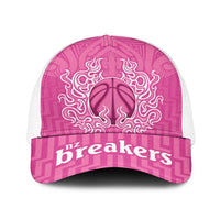 New Zealand Baseball Net Cap Fire Basketball Maori Tribal Pink - Polynesian Pride