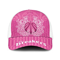 New Zealand Baseball Net Cap Fire Basketball Maori Tribal Pink LT9 One Size White Pink - Polynesian Pride