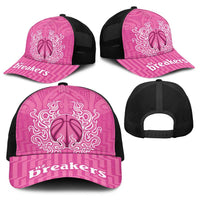 New Zealand Baseball Net Cap Fire Basketball Maori Tribal Pink LT9 - Polynesian Pride