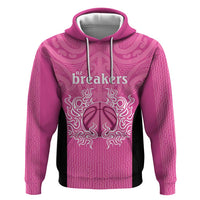 New Zealand Custom Hoodie Fire Basketball Maori Tribal Pink - Polynesian Pride