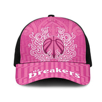 New Zealand Mesh Trucker Cap Fire Basketball Maori Tribal Pink LT9 One Size Black Pink - Polynesian Pride