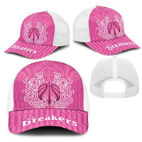 New Zealand Mesh Trucker Cap Fire Basketball Maori Tribal Pink LT9 - Polynesian Pride