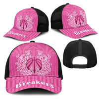 New Zealand Mesh Trucker Cap Fire Basketball Maori Tribal Pink LT9 - Polynesian Pride