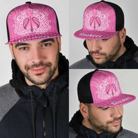 New Zealand Mesh Trucker Cap Fire Basketball Maori Tribal Pink LT9 - Polynesian Pride