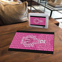 New Zealand Custom Puzzle Fire Basketball Maori Tribal Pink - Polynesian Pride