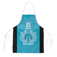 New Zealand Custom Apron Fire Basketball Maori Tribal Sky Blue - Polynesian Pride