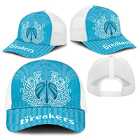 New Zealand Baseball Net Cap Fire Basketball Maori Tribal Sky Blue LT9 - Polynesian Pride