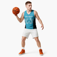New Zealand Custom Basketball Jersey Fire Basketball Maori Tribal Sky Blue LT9 - Polynesian Pride