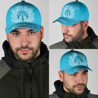 New Zealand Classic Cap Fire Basketball Maori Tribal Sky Blue LT9 - Polynesian Pride