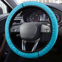 New Zealand Steering Wheel Cover Fire Basketball Maori Tribal Sky Blue - Polynesian Pride