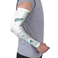 Custom New Zealand Aotearoa Arm Sleeves Green Maori Paua Shell Indigenous LT9 - Polynesian Pride