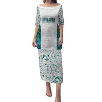 Custom New Zealand Aotearoa Puletasi Green Maori Paua Shell Indigenous - Polynesian Pride