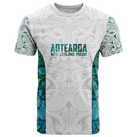 Custom New Zealand Aotearoa T Shirt Green Maori Paua Shell Indigenous - Polynesian Pride