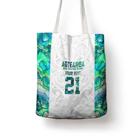 Custom New Zealand Aotearoa Tote Bag Green Maori Paua Shell Indigenous LT9 - Polynesian Pride