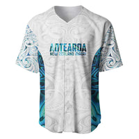 Custom New Zealand Aotearoa Baseball Jersey Maori Paua Shell Indigenous - Polynesian Pride
