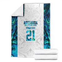 Custom New Zealand Aotearoa Blanket Maori Paua Shell Indigenous - Polynesian Pride