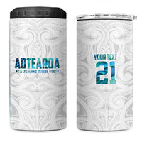 Custom New Zealand Aotearoa 4 in 1 Can Cooler Tumbler Maori Paua Shell Indigenous LT9 One Size: 16 oz Blue - Polynesian Pride