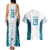 Custom New Zealand Aotearoa Couples Matching Tank Maxi Dress and Hawaiian Shirt Maori Paua Shell Indigenous - Polynesian Pride
