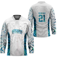 Custom New Zealand Aotearoa Hockey Jersey Maori Paua Shell Indigenous LT9 - Polynesian Pride