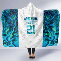 Custom New Zealand Aotearoa Hooded Blanket Maori Paua Shell Indigenous - Polynesian Pride