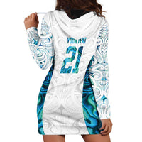 Custom New Zealand Aotearoa Hoodie Dress Maori Paua Shell Indigenous - Polynesian Pride
