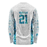 Custom New Zealand Aotearoa Long Sleeve Shirt Maori Paua Shell Indigenous LT9 - Polynesian Pride