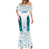 Custom New Zealand Aotearoa Mermaid Dress Maori Paua Shell Indigenous - Polynesian Pride