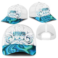 New Zealand Aotearoa Mesh Trucker Cap Maori Papua Shell Indigenous LT9 - Polynesian Pride
