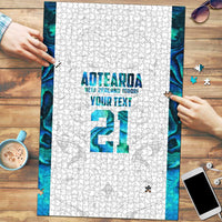 Custom New Zealand Aotearoa Puzzle Maori Paua Shell Indigenous LT9 Blue - Polynesian Pride