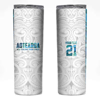 Custom New Zealand Aotearoa Skinny Tumbler Maori Paua Shell Indigenous - Polynesian Pride