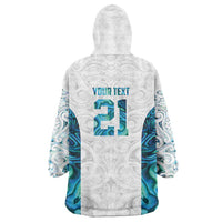 Custom New Zealand Aotearoa Wearable Blanket Hoodie Maori Paua Shell Indigenous LT9 - Polynesian Pride