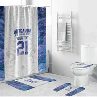 Custom New Zealand Aotearoa Bathroom Set Purple Maori Paua Shell Indigenous LT9 Bathroom Set (4 pcs) Purple - Polynesian Pride