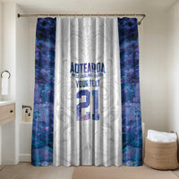 Custom New Zealand Aotearoa Bathroom Set Purple Maori Paua Shell Indigenous LT9 Shower Curtain Only Purple - Polynesian Pride