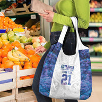 Custom New Zealand Aotearoa Grocery Bag Purple Maori Paua Shell Indigenous LT9 - Polynesian Pride