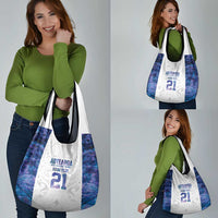 Custom New Zealand Aotearoa Grocery Bag Purple Maori Paua Shell Indigenous LT9 - Polynesian Pride