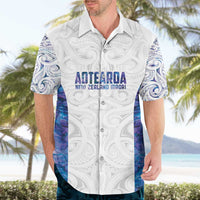Custom New Zealand Aotearoa Hawaiian Shirt Purple Maori Paua Shell Indigenous LT9 - Polynesian Pride