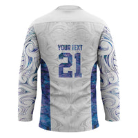 Custom New Zealand Aotearoa Hockey Jersey Purple Maori Paua Shell Indigenous LT9 - Polynesian Pride