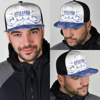 New Zealand Aotearoa Mesh Trucker Cap Purple Maori Papua Shell Indigenous LT9 - Polynesian Pride