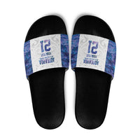 Custom New Zealand Aotearoa Slide Sandals Purple Maori Paua Shell Indigenous LT9 Purple - Polynesian Pride